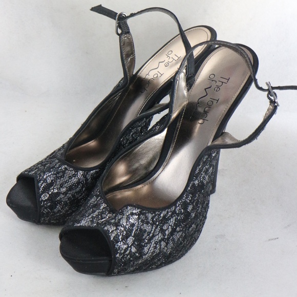 Touch of Nina Peep Toe Slingback Platform Heel - Picture 7 of 8